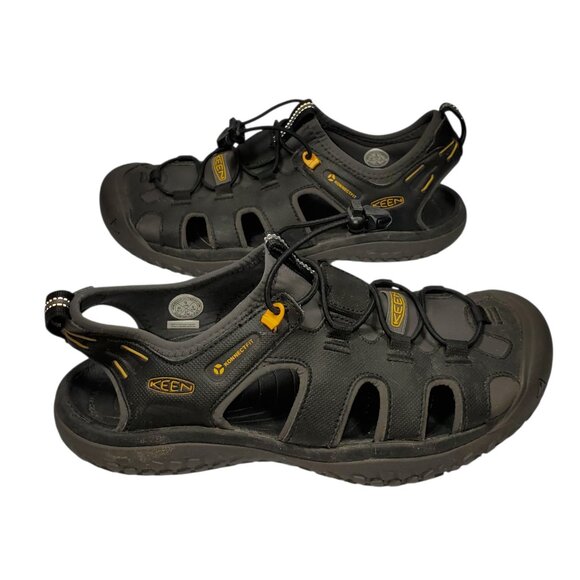 Keen SOLR Sandals Men\'s 9 Black Bungee-Cinch Non-Marking Hiking Water main image 4